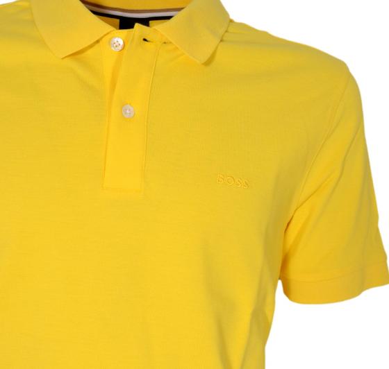 BOSS Polo In Cotone Biologico Con Logo Ricamato 50468301 733 Pallas Giallo