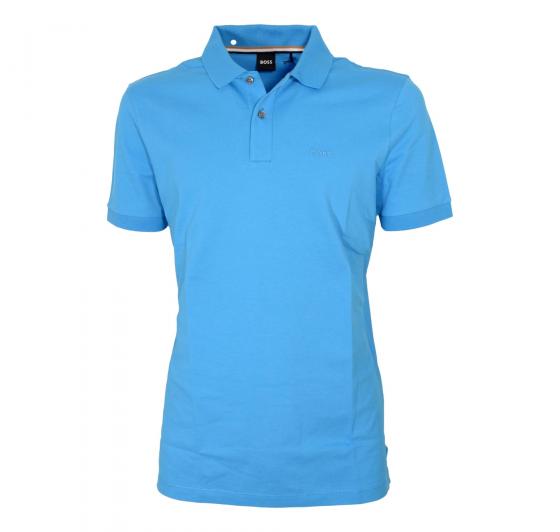 BOSS Polo In Cotone Biologico Con Logo Ricamato 50468301 439 Pallas Azzurro