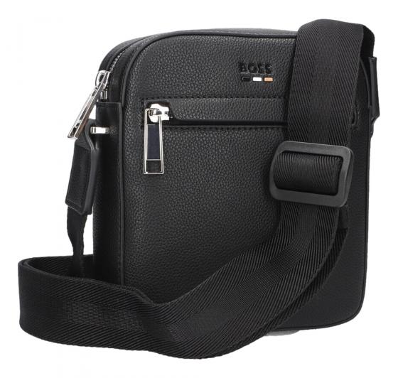 BOSS Tracolla Uomo Reporter Bag Ray_NS Zip 50536475 Similpelle Nero