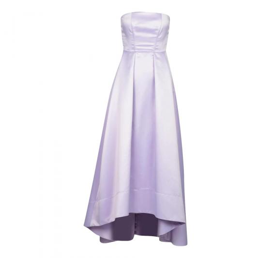 PINKO Abito Donna Lungo Digimond Duchesse Lilla Scollo Senza Spalline