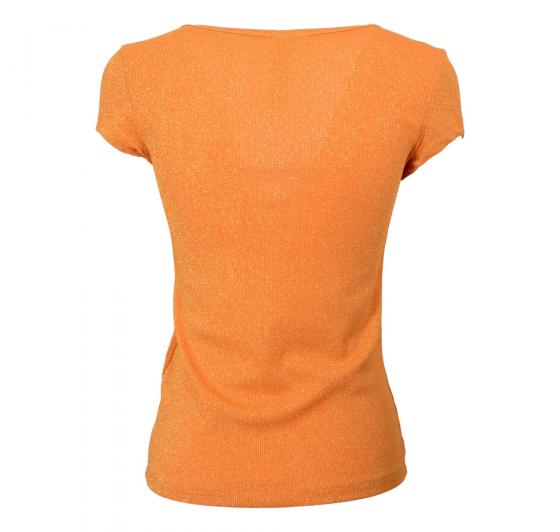 MDM Mademoiselle Du Monde T-shirt Donna Lurex Modello PAPAYA 4955 Colore Arancio