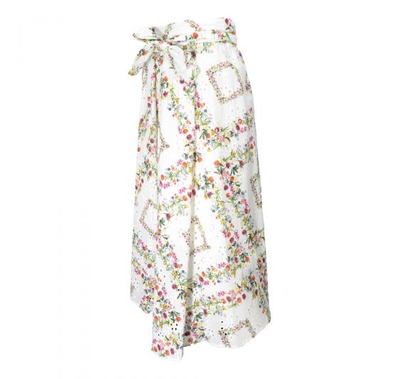 MDM Mademoiselle du Monde Gonna Donna Tessuto Sangallo GO1288 Colore Bianco