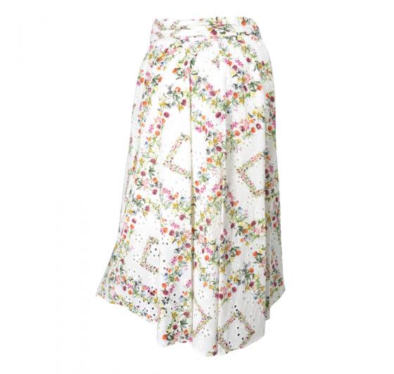 MDM Mademoiselle du Monde Gonna Donna Tessuto Sangallo GO1288 Colore Bianco