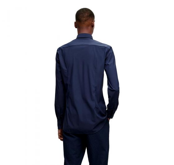 BOSS Camicia Uomo Slim Fit Elasticizzata Modello P-HANK-KENT-C1-222 50490361 BLU