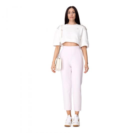 PINKO Pantalone Donna Parana Crepe Tecnico Stretch Colore Rosa