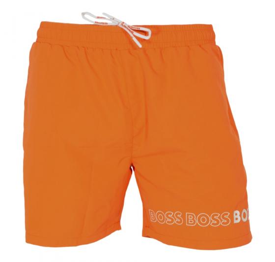 BOSS Boxer da Mare in Materiale Riciclato Con Loghi 50469300 Arancio