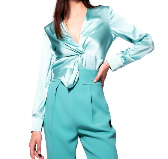 PINKO Blusa Donna in seta BARADERO Colore Verde