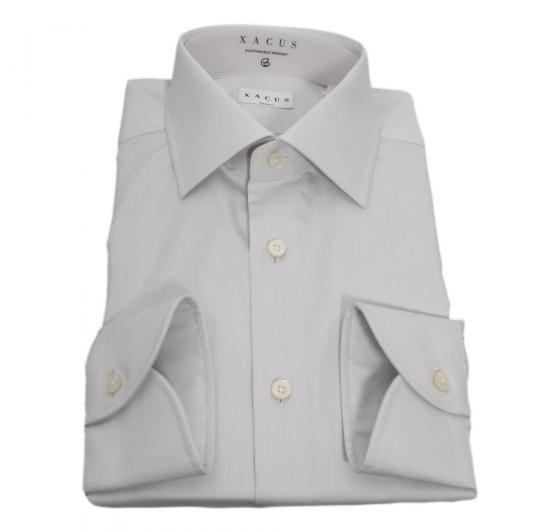 XACUS Camicia Uomo Classic Shirt Tailor 11209.035 Cotone Grigio Chiaro
