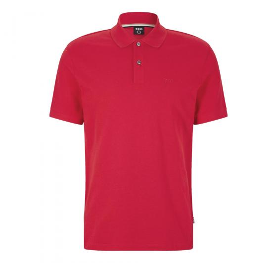 BOSS Polo In Cotone Biologico Con Logo Ricamato 50468301 628 Pallas Rosso