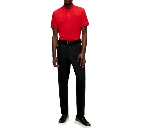 BOSS Polo In Cotone Biologico Con Logo Ricamato 50468301 628 Pallas Rosso