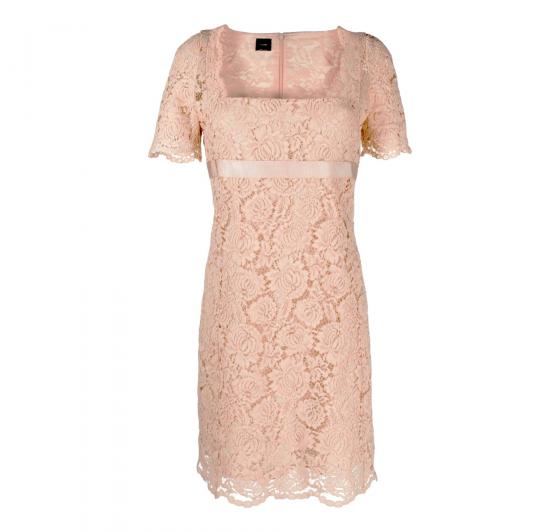 PINKO Abito Donna Tilly Rosa Nude in Pizzo Rebrodé Elegante