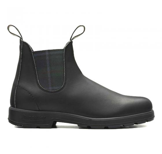 BLUNDSTONE COLOURED ELASTIC SIDED BOOT 1614 Black Tartan Green