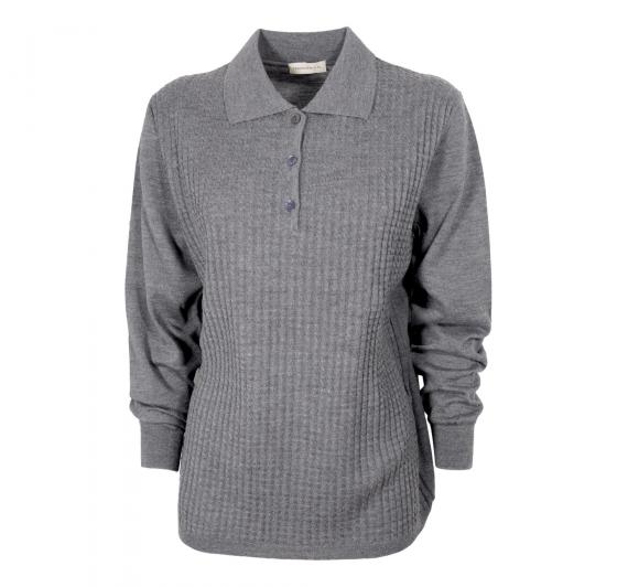 ELISABETTA B. Polo Donna Pura Lana Merino Art. 169 Colore Grigio