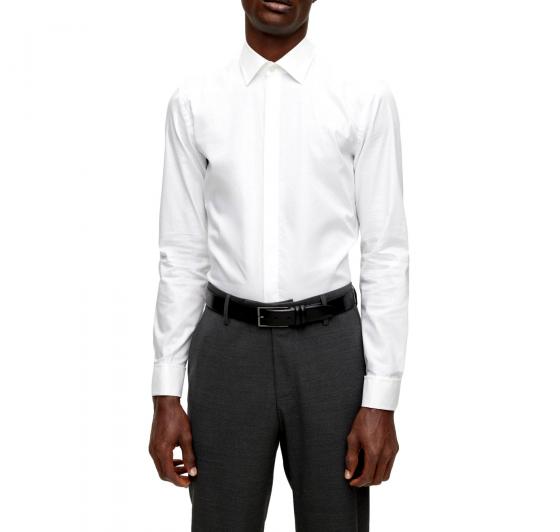 BOSS Camicia Polsini gemelli Slim Cotone Elasticizzato Facile Stiro 50480093