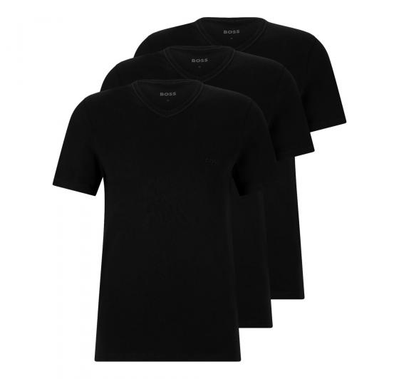 BOSS Magliette intime in cotone scollo V confezione da tre 50475285 Nero