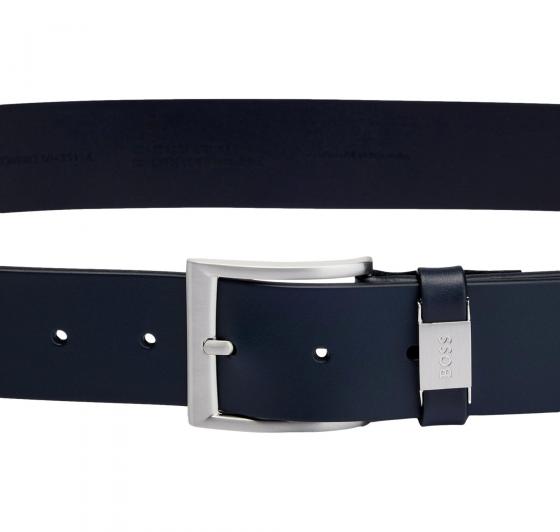 BOSS Cintura Connio in Pelle Brandizzato Sul Passante 50475116 Blu