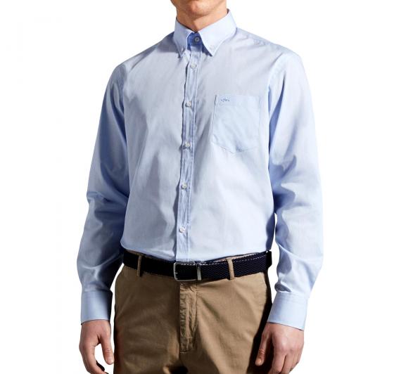 PAUL SHARK Camicia in cotone popeline button down Colore Celeste C0P3001