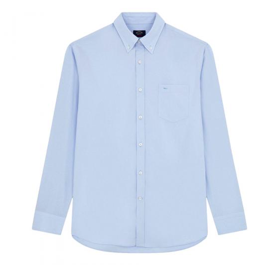 PAUL SHARK Camicia in cotone popeline button down Colore Celeste C0P3001