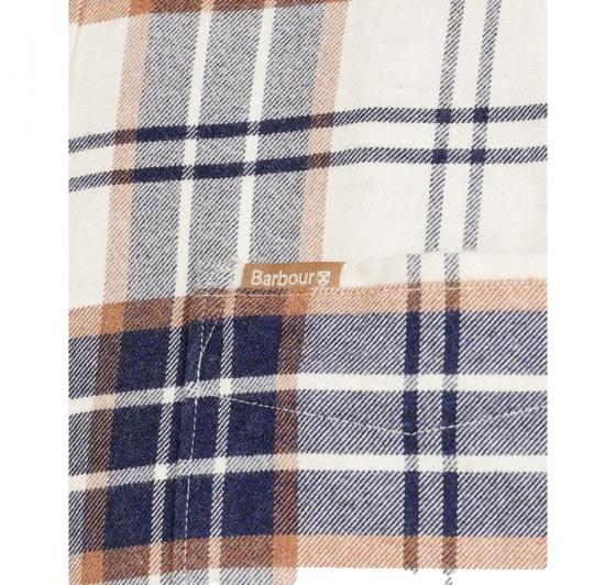 BARBOUR Camicia Uomo Portdown Tailored Shirt-Ecru MSH5035BE11 Col Multicolor