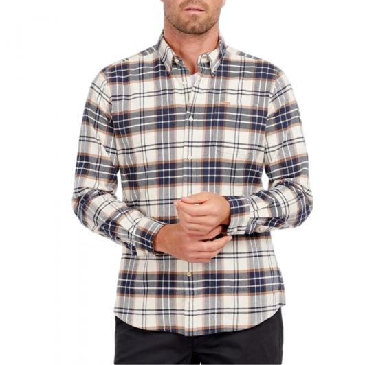 BARBOUR Camicia Uomo Portdown Tailored Shirt-Ecru MSH5035BE11 Col Multicolor