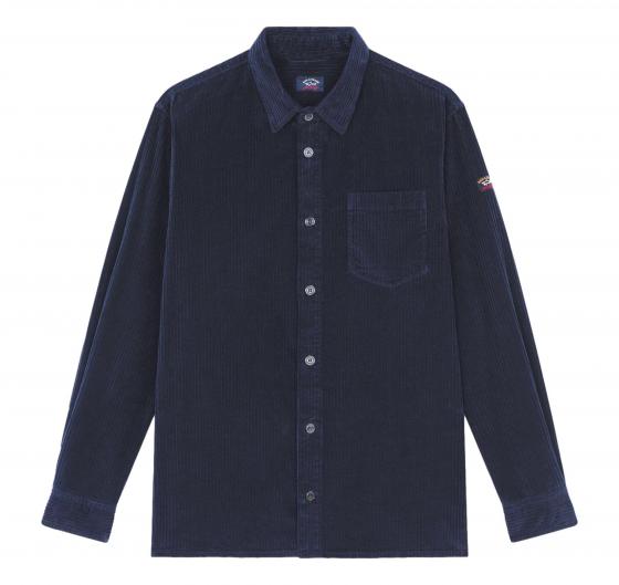 PAUL SHARK Overshirt Uomo In Velluto Di Cotone 13313146 Colore Blu