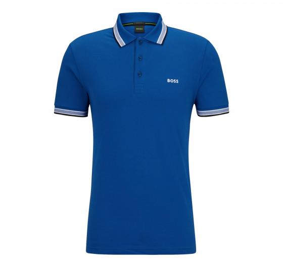 BOSS Polo Uomo Con Dettagli e Logo Contrasto Modello 50469055 Paddy Colore Blu