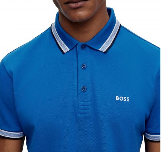 BOSS Polo Uomo Con Dettagli e Logo Contrasto Modello 50469055 Paddy Colore Blu