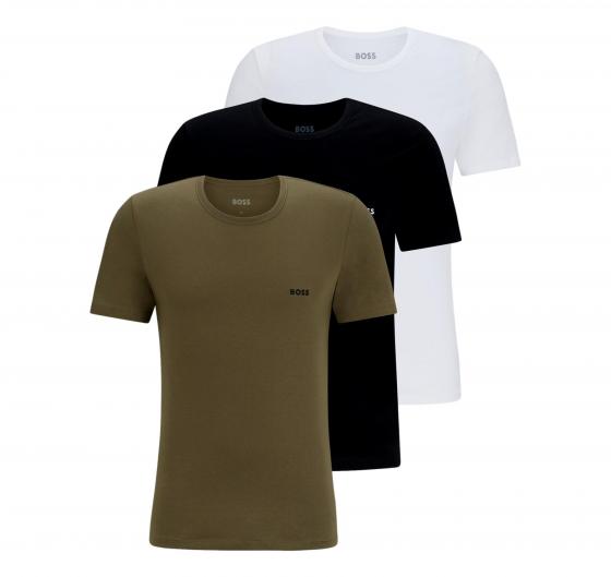 BOSS Magliette Intime Jersey Di Cotone Con Logo Confezione Da Tre 50499445 Black