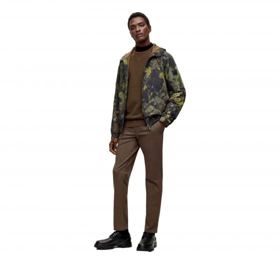 BOSS Maglione Uomo Regular Fit Cotone e Lana Matero 50500672 Colore Mud