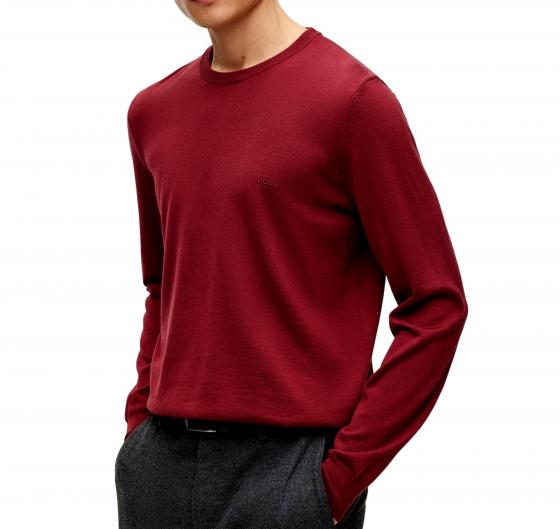 BOSS Maglia Uomo Girocollo in Lana Regular Fit BOTTO-L 50476364 Colore Rosso Scuro