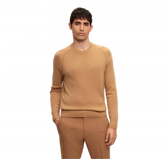 BOSS Maglione Uomo Regular Fit In Cashmere Maglio 50500668 Colore Beige