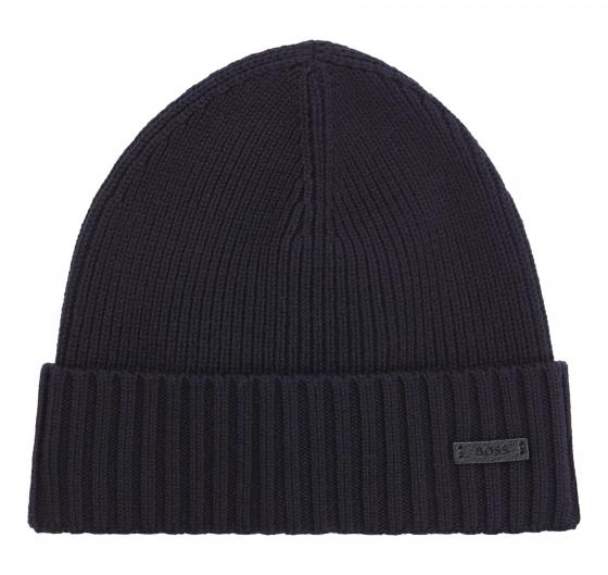 BOSS Berretto Uomo FATI 50495306 Lana Vergine Blu Scuro