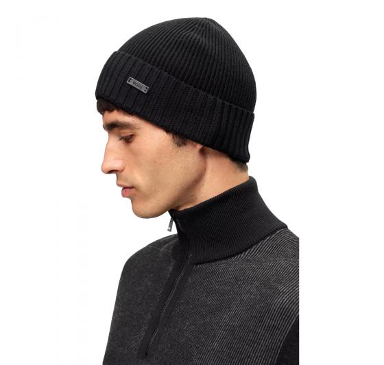 BOSS Berretto Uomo FATI 50495306 Lana Vergine Nero
