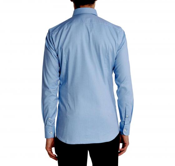 BOSS Camicia Uomo Slim Fit In Twill Di Cotone H-Hank Con Dettagli In Contrasto 50502652 Colore Celeste