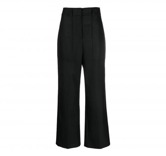BOSS Pantalone Donna Regular Fit In Twill Di Lana Vergine TELEAH - 50498494 Colore Nero