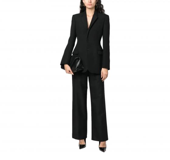 BOSS Pantalone Donna Regular Fit In Twill Di Lana Vergine TELEAH - 50498494 Colore Nero
