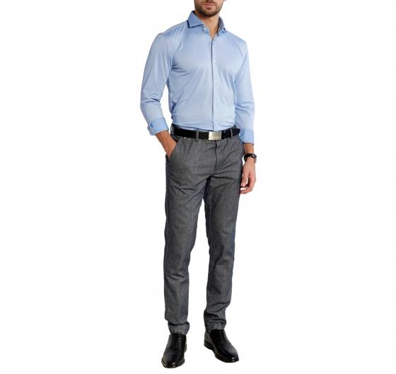 BOSS Camicia Uomo Tessuto Elasticizzato Slim Fit 50503533 Colore Celeste