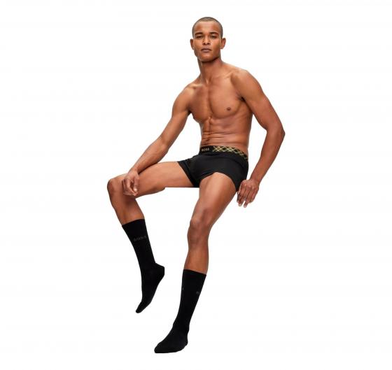 BOSS Set Intimo Uomo Con Calze e Boxer In Cotone Elasticizzato Con Dettagli Luccicanti 50500374 Colore Nero