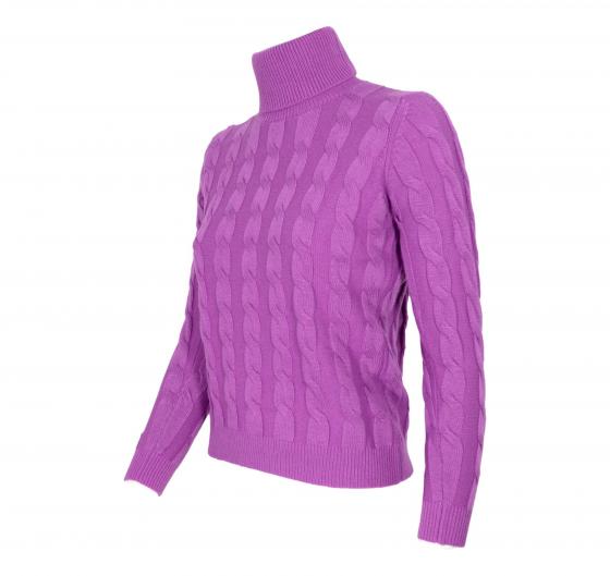CASHMERE COMPANY Dolcevita Treccia Donna ID203114 1232 Cashmere e Lana Viola