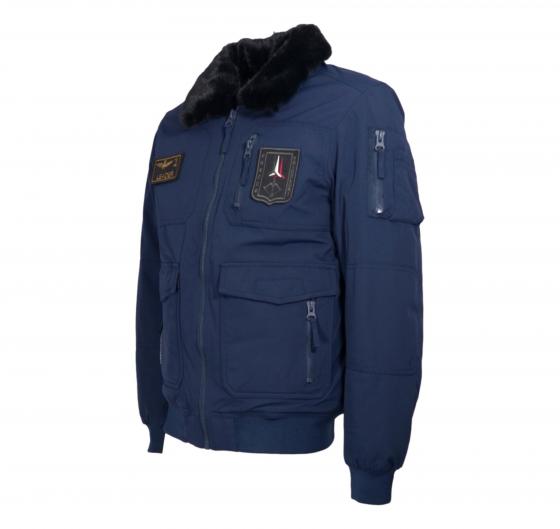 AERONAUTICA MILITARE Giubbotto Uomo Imbottito con Colletto Pilot AB2106 Colore Blu