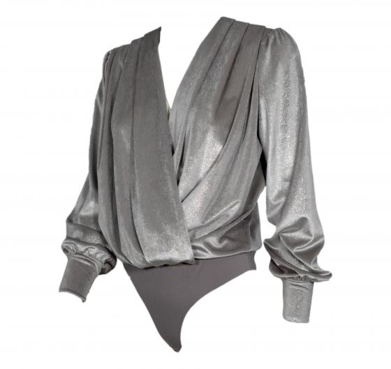 MDM Mademoiselle Du Monde Body Donna Manica Lunga Articolo MDM75 Colore Grigio