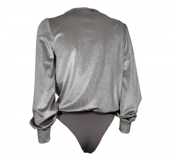 MDM Mademoiselle Du Monde Body Donna Manica Lunga Articolo MDM75 Colore Grigio