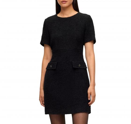 BOSS Abito Donna Slim Fit in Tweed con Tasche con Bottoni Docanah 50500816 Nero