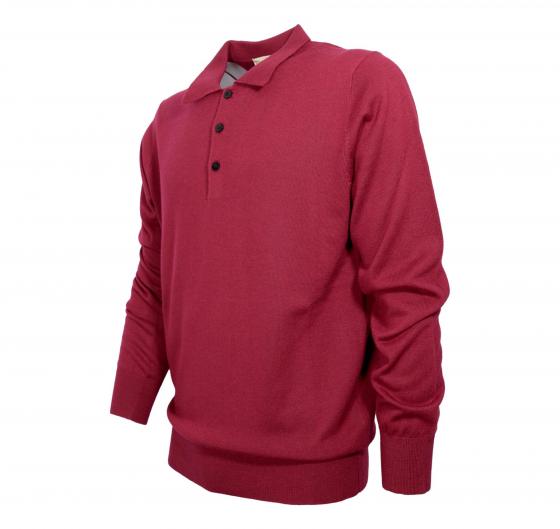 CASHMERE COMPANY Maglia Uomo Modello Polo In Lana e Cashmere IU204907 157 Colore Bordeaux
