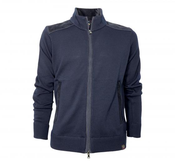 PAUL SHARK Maglione Uomo Cardigan Zip Con Applicazioni in Lana 13311222 Col Blu