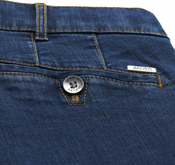 MEYER Pantalone Jeans Uomo Denim Chino Modello Roma Regular Fit 9-629/20 NOS Colore Blu Stone