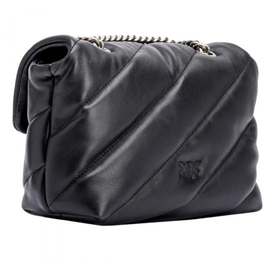 PINKO Borsa Donna Love Puff Mini Logo Argento 100039 CL Z99O Colore Nero