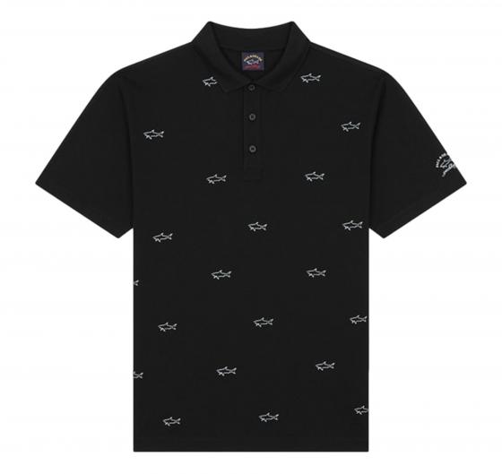 PAUL SHARK Polo Uomo Materiale Estremamente Confortevole e Di Alta Qualità Reflex Shark 23411252 Colore Nero