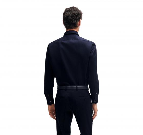 BOSS Camicia Regular Fit In Popeline Di Cotone Facile Stiro Con Dettagli Modello H-JOE-KENT-C3-214 50511358 Blu