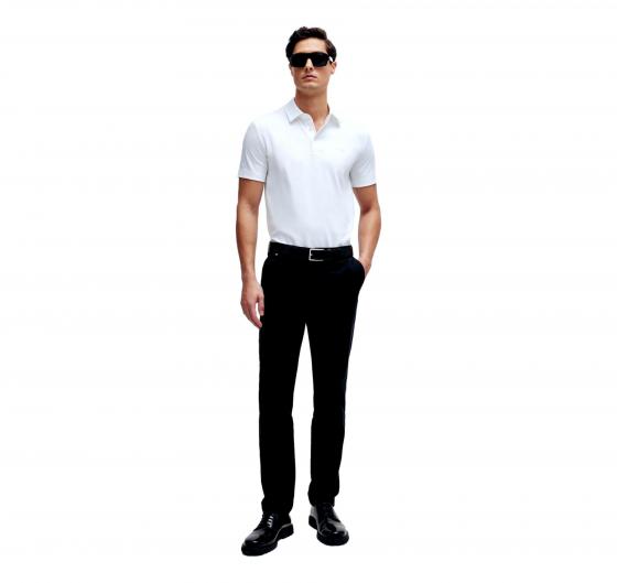 BOSS Pantalone Uomo Chino Slim Fit In Gabardine Di Cotone Elasticizzato 50505392 Colore Blu scuro